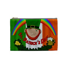 St  Patricks Day  Cosmetic Bag (medium)  by Valentinaart
