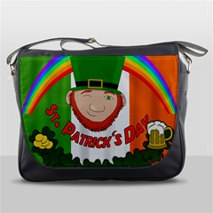 St  Patricks Day  Messenger Bags by Valentinaart