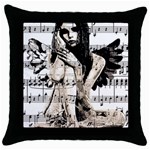 Vintage angel Throw Pillow Case (Black) Front