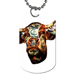 Artistic Cow Dog Tag (two Sides) by Valentinaart