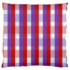 Gingham Pattern Checkered Violet Standard Flano Cushion Case (two Sides) by Simbadda