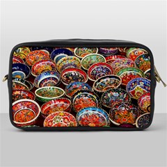 Art Background Bowl Ceramic Color Toiletries Bags by Simbadda