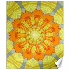 Sunshine Sunny Sun Abstract Yellow Canvas 8  X 10  by Simbadda