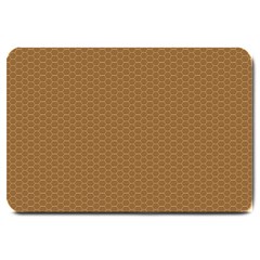 Pattern Honeycomb Pattern Brown Large Doormat  by Simbadda