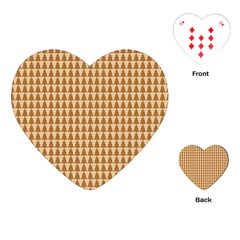 Pattern Gingerbread Brown Playing Cards (heart)  by Simbadda