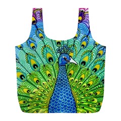 Peacock Bird Animation Full Print Recycle Bags (l)  by Simbadda