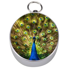 Peacock Bird Silver Compasses by Simbadda