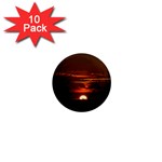 Sunset Sun Fireball Setting Sun 1  Mini Magnet (10 pack)  Front