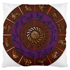 Zodiak Zodiac Sign Metallizer Art Large Cushion Case (one Side) by Simbadda