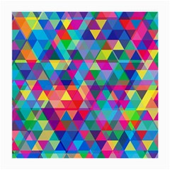 Colorful Abstract Triangle Shapes Background Medium Glasses Cloth by TastefulDesigns