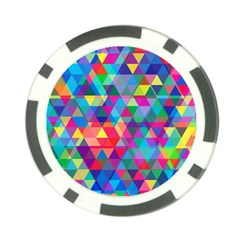 Colorful Abstract Triangle Shapes Background Poker Chip Card Guard (10 Pack) by TastefulDesigns