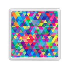 Colorful Abstract Triangle Shapes Background Memory Card Reader (square)  by TastefulDesigns