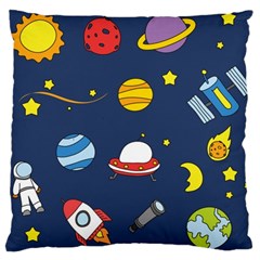 Space Background Design Large Cushion Case (one Side) by Simbadda