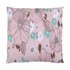 Background Texture Flowers Leaves Buds Standard Cushion Case (one Side) by Simbadda