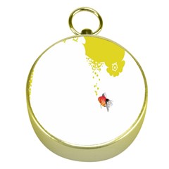 Fish Underwater Yellow White Gold Compasses by Simbadda