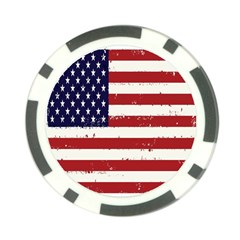 Flag United States United States Of America Stripes Red White Poker Chip Card Guard by Simbadda