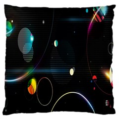 Glare Light Luster Circles Shapes Large Cushion Case (one Side) by Simbadda