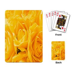 Yellow Neon Flowers Playing Card by Simbadda