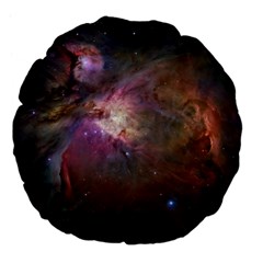 Orion Nebula Large 18  Premium Flano Round Cushions by SpaceShop