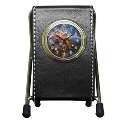 Pillar And Jets Pen Holder Desk Clocks by SpaceShop