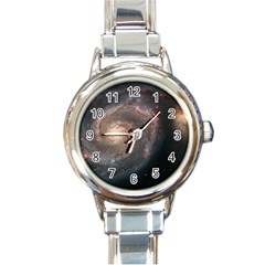 Whirlpool Galaxy And Companion Round Italian Charm Watch by SpaceShop