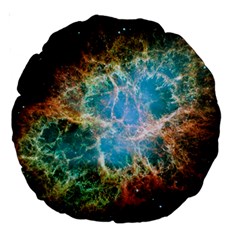 Crab Nebula Large 18  Premium Round Cushions by SpaceShop