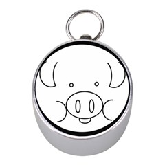 Pig Logo Mini Silver Compasses by Simbadda