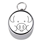 Pig Logo Mini Silver Compasses Front