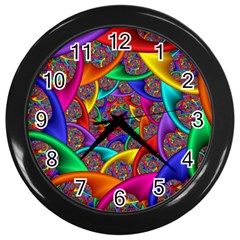 Color Spiral Wall Clocks (black) by Simbadda