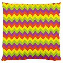 Colorful Zigzag Stripes Background Standard Flano Cushion Case (two Sides) by Simbadda