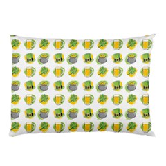 St Patrick S Day Background Symbols Pillow Case by Simbadda