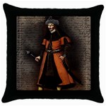 Count Vlad Dracula Throw Pillow Case (Black) Front