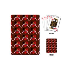 Peacocks Bird Pattern Playing Cards (mini)  by Simbadda