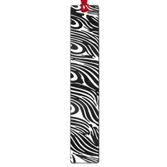 Digitally Created Peacock Feather Pattern In Black And White Large Book Marks by Simbadda