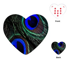 Peacock Feather Playing Cards (heart)  by Simbadda