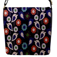 Cute Birds Pattern Flap Messenger Bag (s) by Simbadda