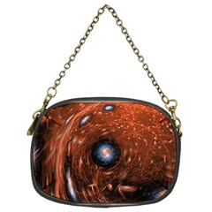 Fractal Peacock World Background Chain Purses (two Sides)  by Simbadda