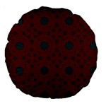 Blue Hot Pink Pattern With Woody Circles Large 18  Premium Round Cushions Back