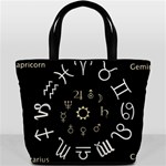 Astrology Chart With Signs And Symbols From The Zodiac Gold Colors Bucket Bags Front