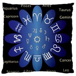 Astrology Birth Signs Chart Large Flano Cushion Case (Two Sides) Back