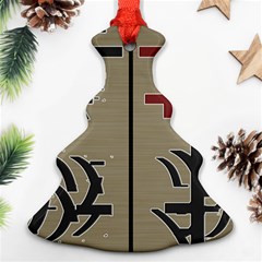 Xia Script On Gray Background Christmas Tree Ornament (two Sides) by Amaryn4rt