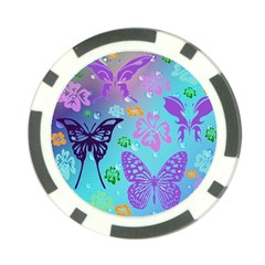 Butterfly Vector Background Poker Chip Card Guard by Amaryn4rt