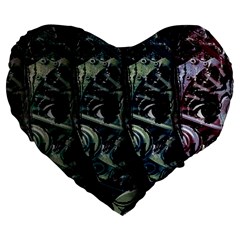 Wild Child Large 19  Premium Flano Heart Shape Cushions by Valentinaart