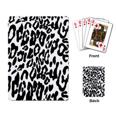 Black And White Leopard Skin Playing Card by Amaryn4rt