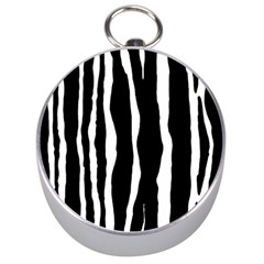 Zebra Background Pattern Silver Compasses by Amaryn4rt