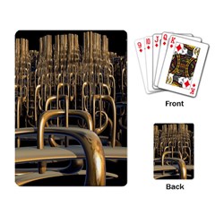 Fractal Image Of Copper Pipes Playing Card by Amaryn4rt