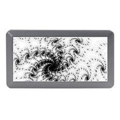 Fractal Black Spiral On White Memory Card Reader (mini) by Amaryn4rt