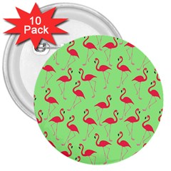 Flamingo Pattern 3  Buttons (10 Pack)  by Valentinaart