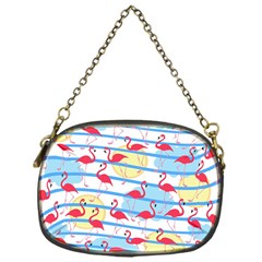 Flamingo Pattern Chain Purses (one Side)  by Valentinaart