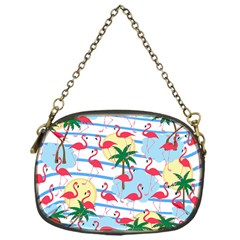 Flamingo Pattern Chain Purses (one Side)  by Valentinaart